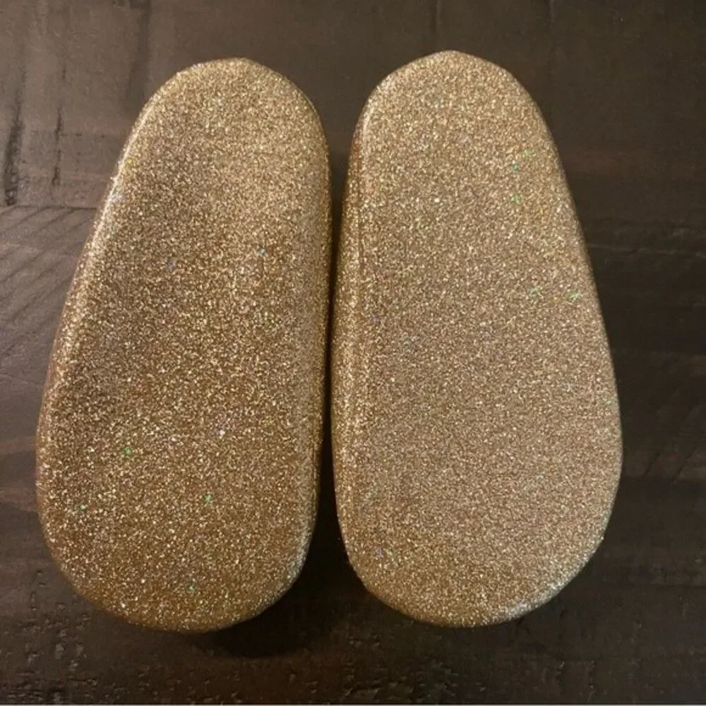 Stepping Stones Baby Gold Sparkly Ballet Flats 9-12 mos